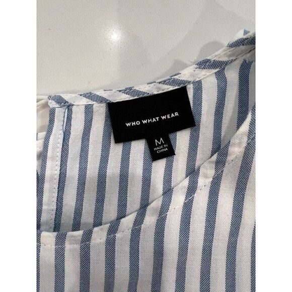 Who What Wear Striped Ruffle Dress Size M - Picture 6 of 6